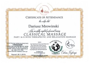 masaż klasyczny i terapia